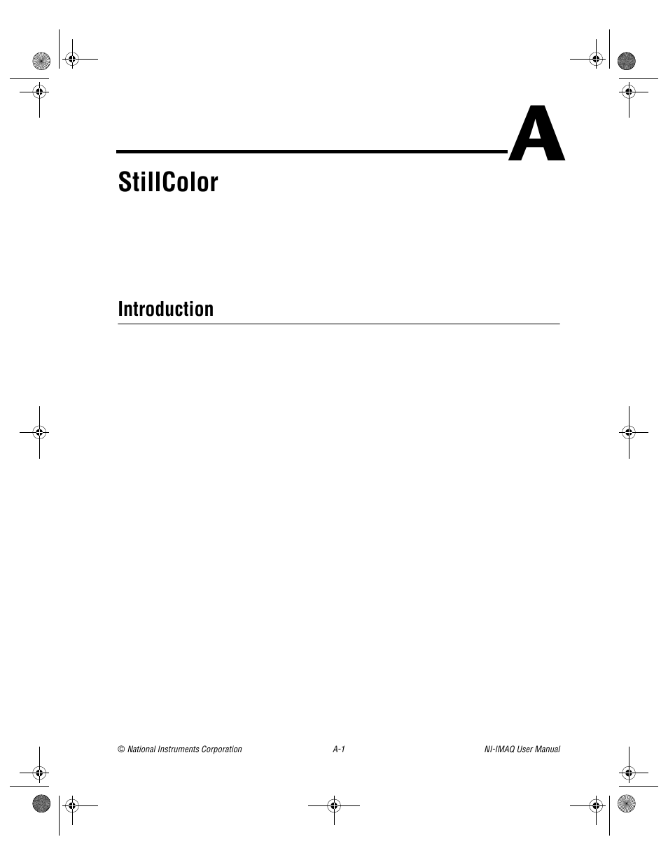 Appendix a stillcolor, Endix a, Stillcolor | Introduction | National Instruments Image Acquisition Software User Manual | Page 38 / 68