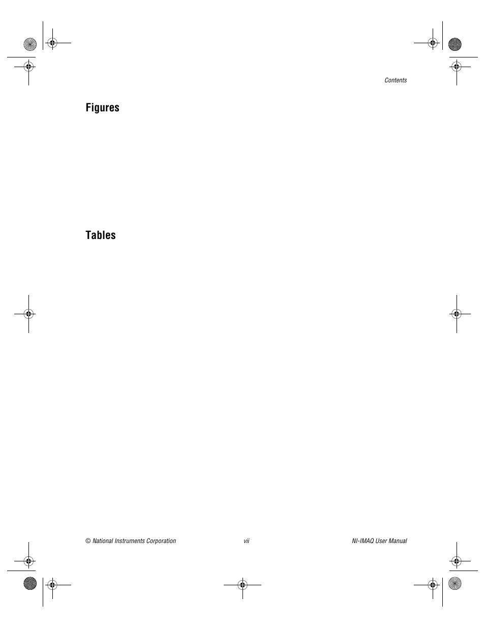 Figures, Tables | National Instruments Image Acquisition Software User Manual | Page 6 / 68