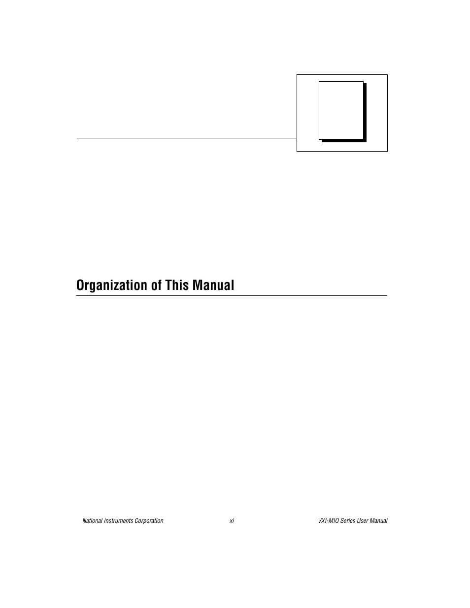 About this manual, Organization of this manual | National Instruments VXI-MIO Series User Manual | Page 10 / 151