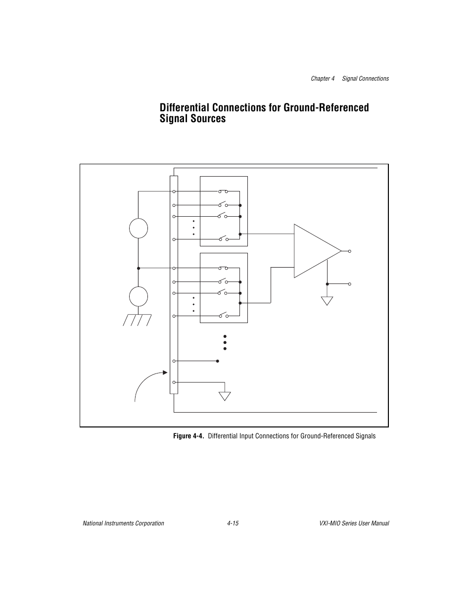 Differential connections for ground-referenced, Signal sources -15 | National Instruments VXI-MIO Series User Manual | Page 61 / 151