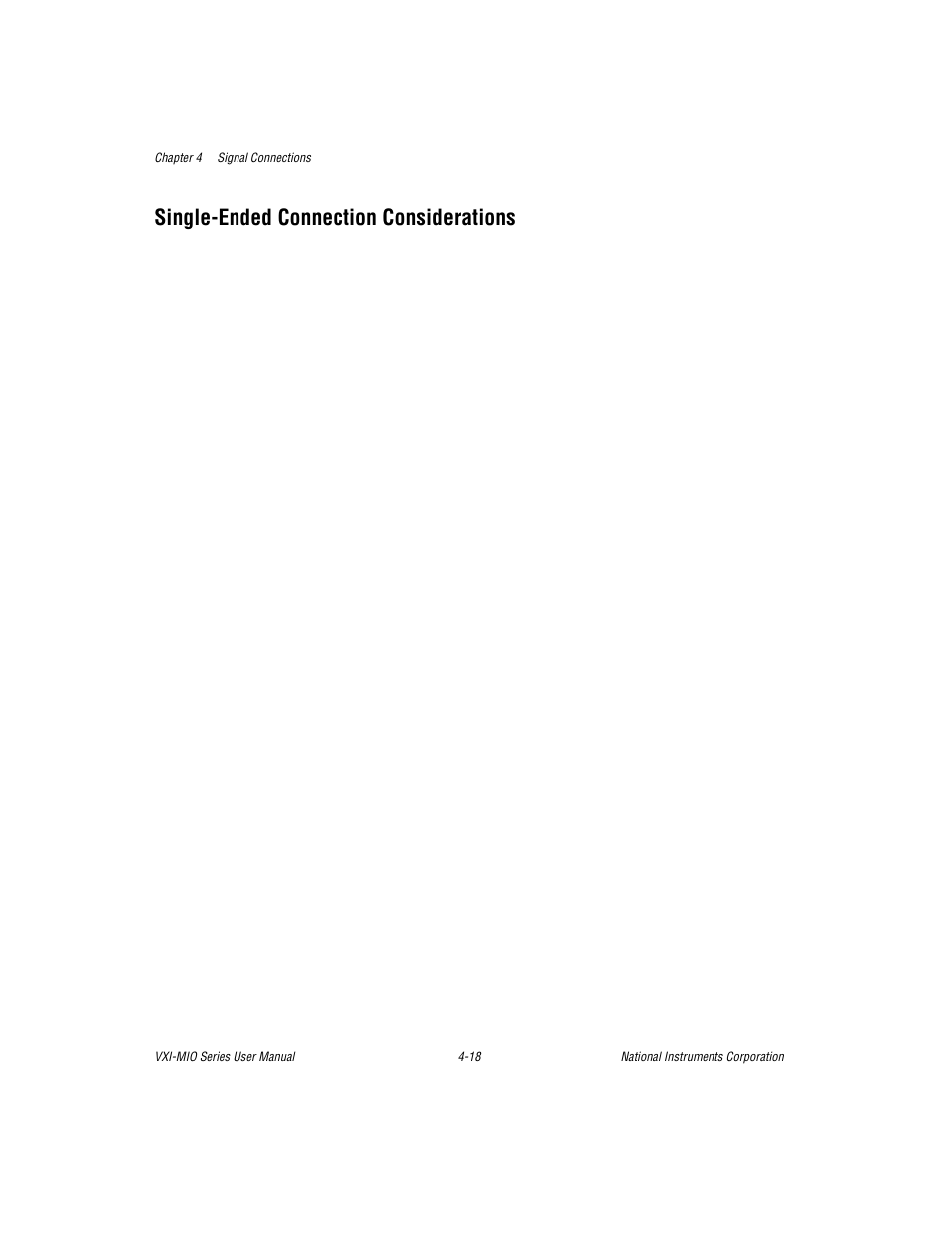 Single-ended connection considerations, Single-ended connection considerations -18 | National Instruments VXI-MIO Series User Manual | Page 64 / 151