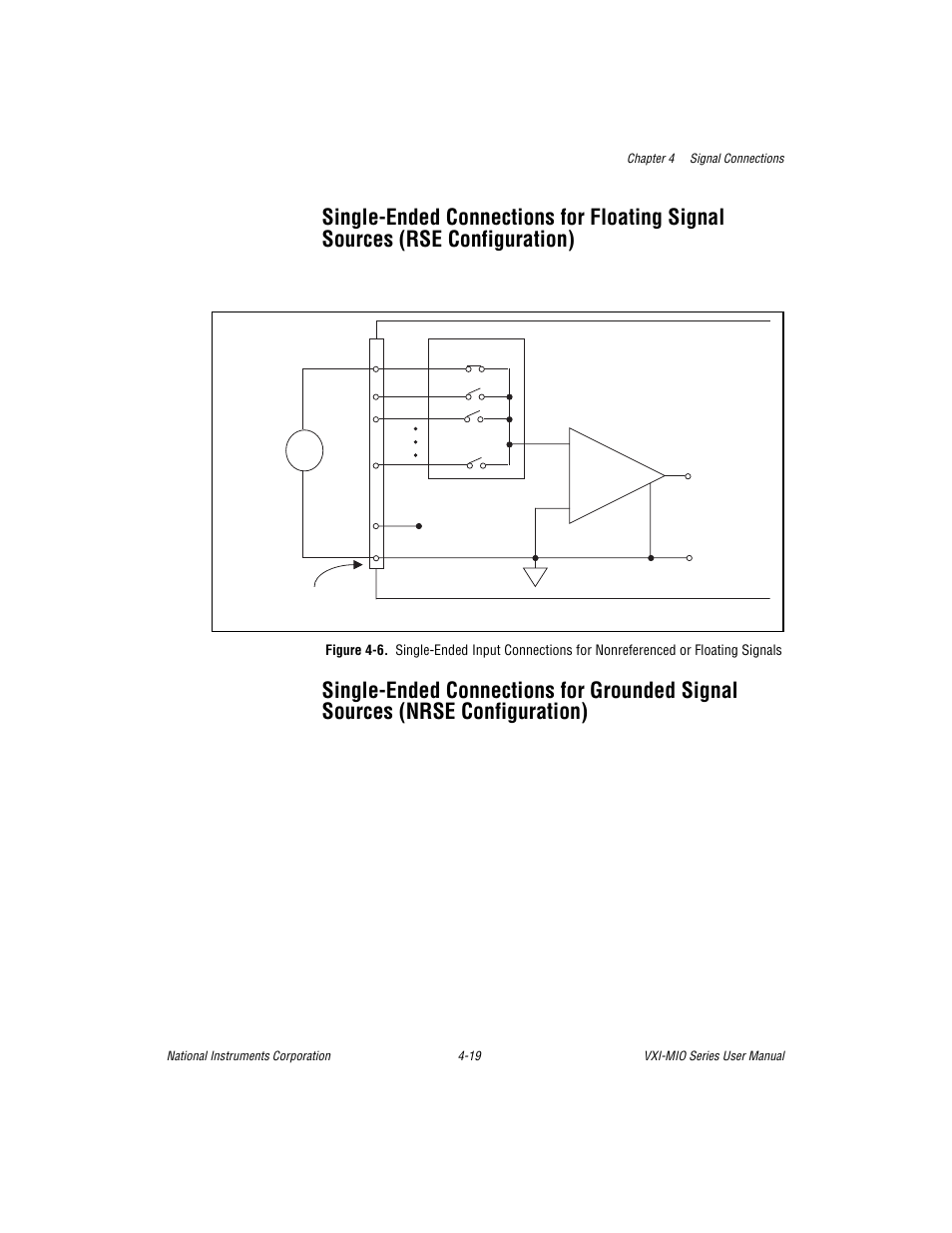 Rse configuration) -19, Nrse configuration) -19, Signals -19 | National Instruments VXI-MIO Series User Manual | Page 65 / 151