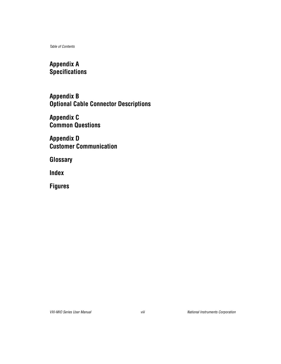 Figures, Appendix a specifications | National Instruments VXI-MIO Series User Manual | Page 7 / 151