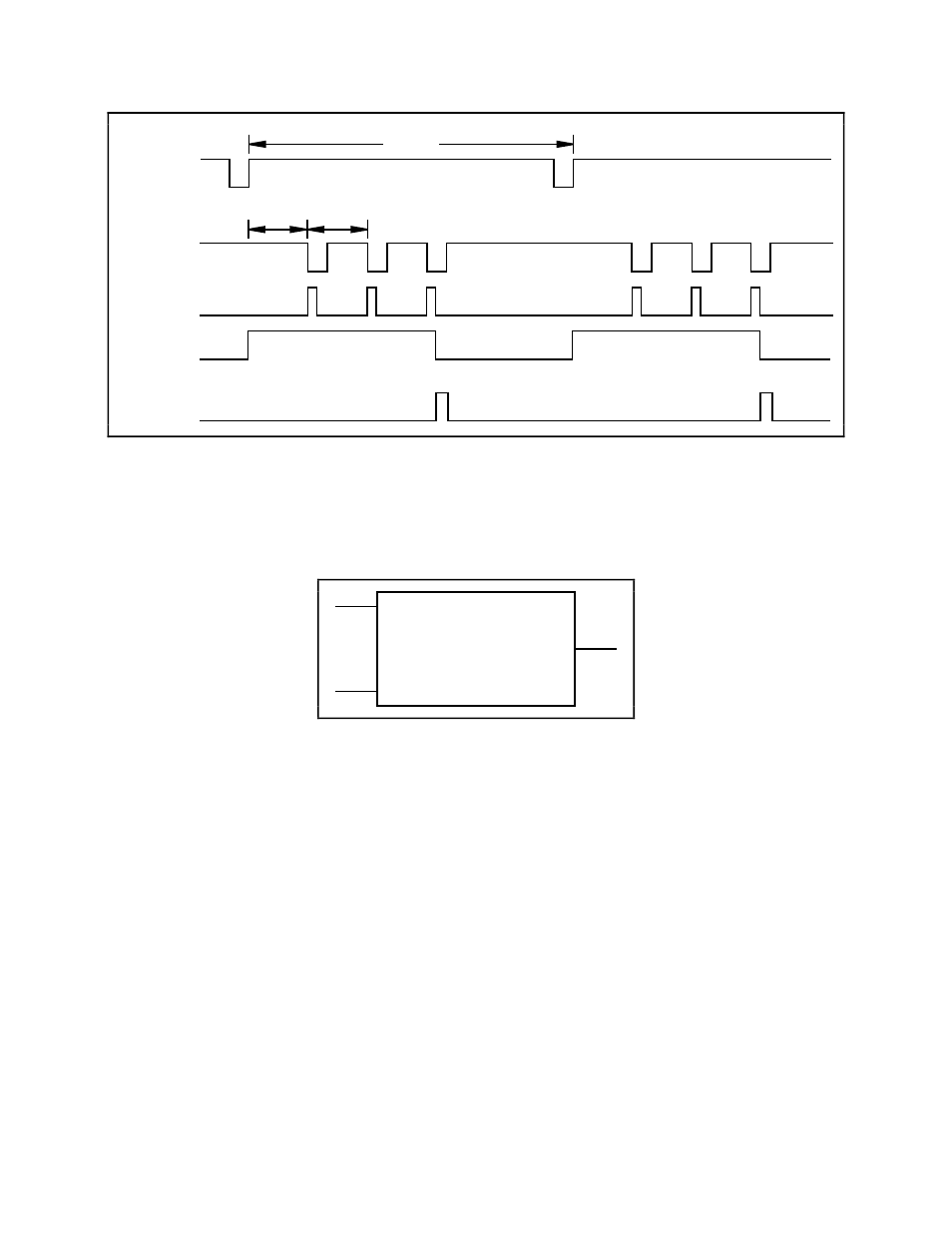 Figure 4-8. single-channel interval timing, Figure 4-9. counter block diagram, Figure 4-8 | Single-channel interval timing, Figure 4-9, Counter block diagram | National Instruments Low-Cost Multifunction I/O Board for ISA Lab-PC+ User Manual | Page 73 / 211