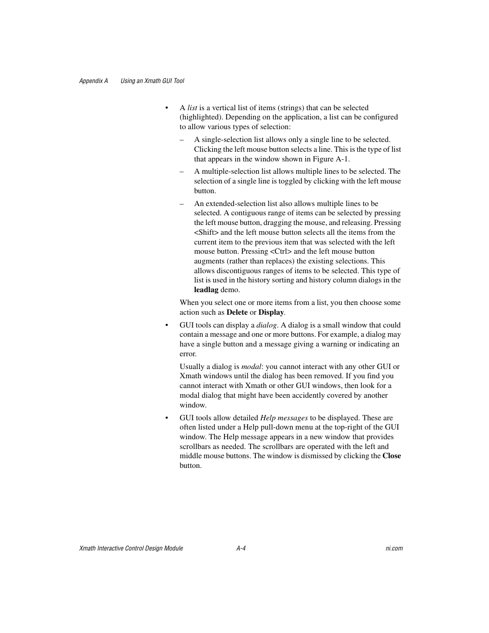 National Instruments Xmath Interactive Control Design Module ICDM User Manual | Page 123 / 129