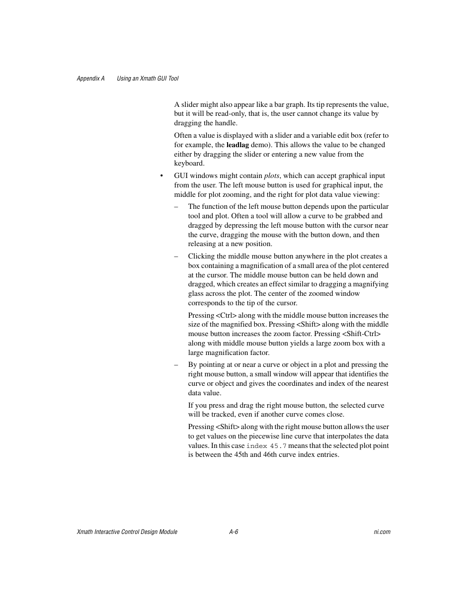 National Instruments Xmath Interactive Control Design Module ICDM User Manual | Page 125 / 129