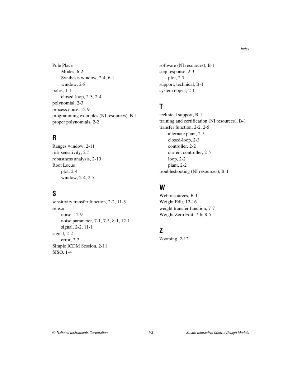 National Instruments Xmath Interactive Control Design Module ICDM User Manual | Page 129 / 129