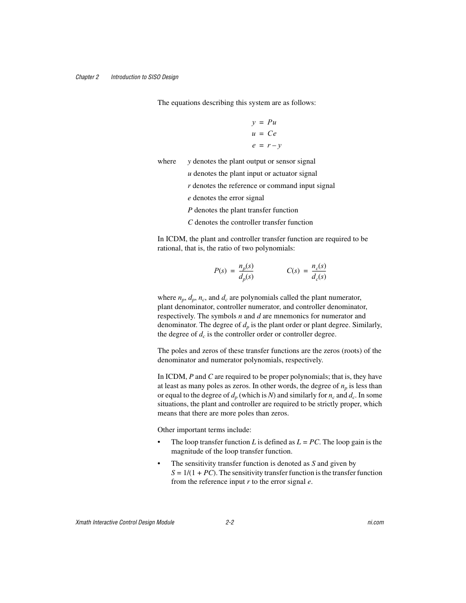 National Instruments Xmath Interactive Control Design Module ICDM User Manual | Page 17 / 129