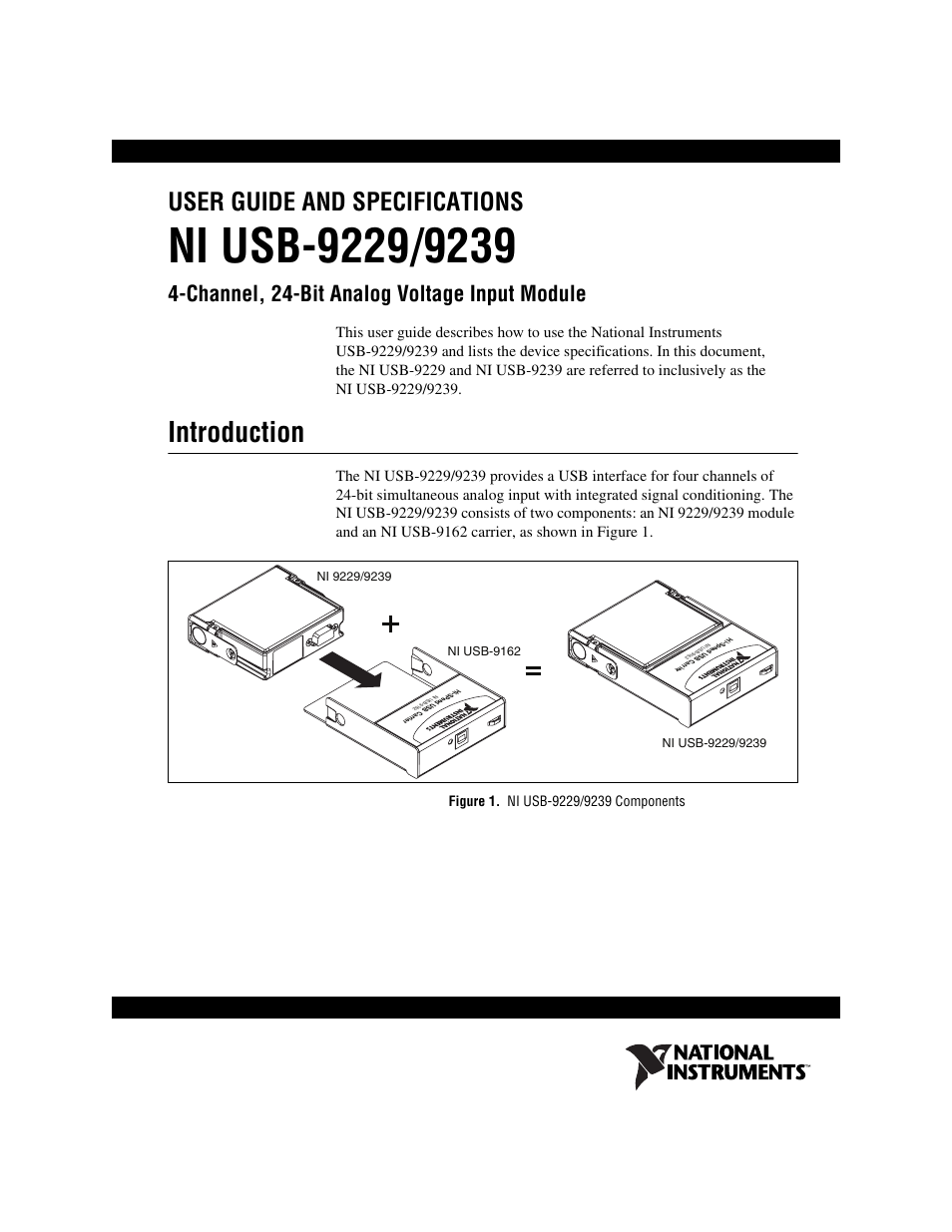 National Instruments NI USB-9229 User Manual | 20 pages