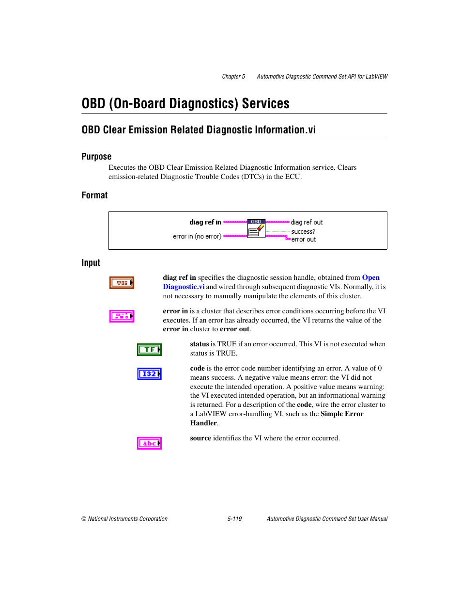 Obd (on-board diagnostics) services, Obd (on-board diagnostics) services -119 | National Instruments CAN 372139B-01 User Manual | Page 145 / 301