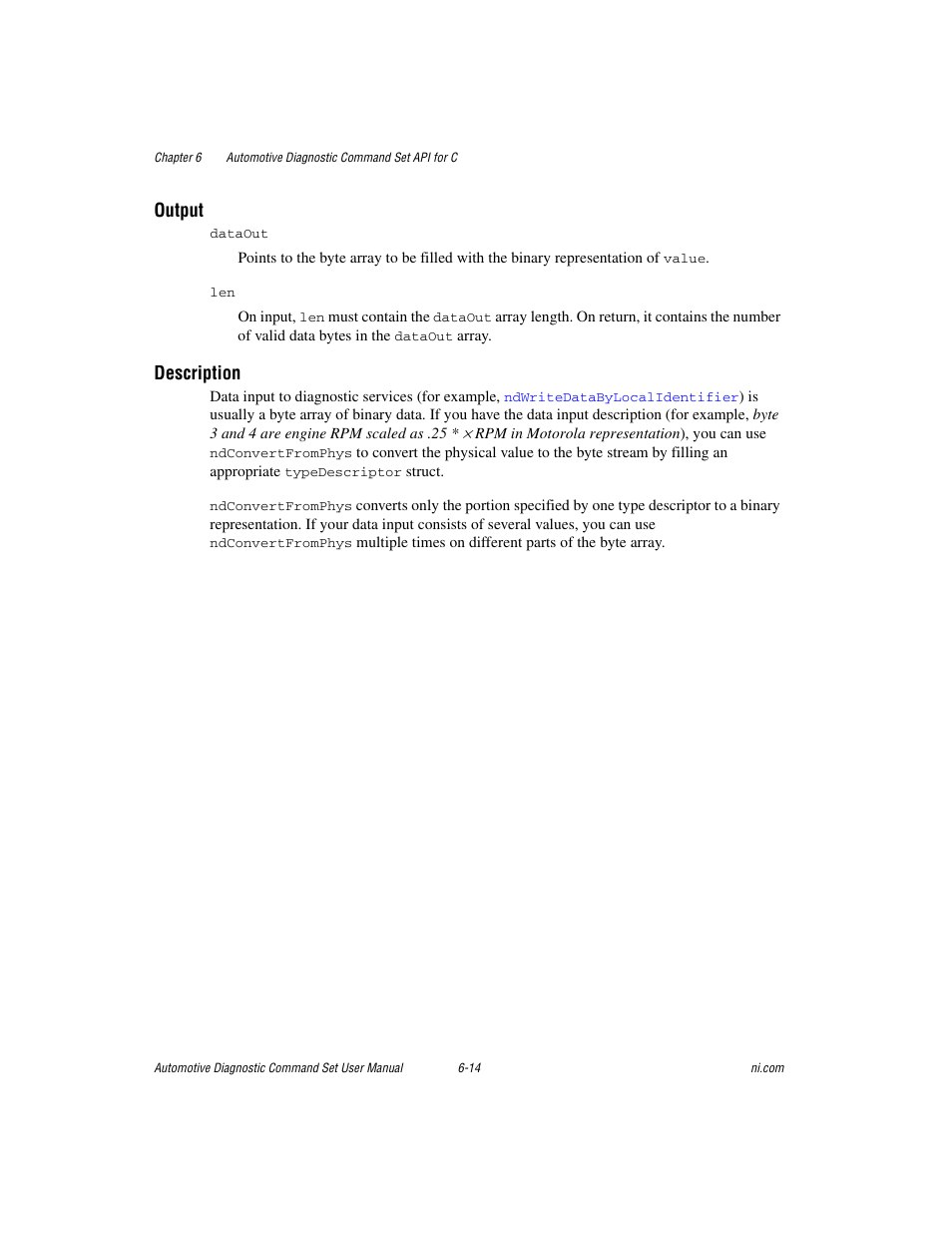 Output, Description | National Instruments CAN 372139B-01 User Manual | Page 178 / 301