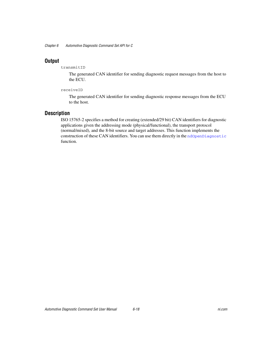 Output, Description | National Instruments CAN 372139B-01 User Manual | Page 182 / 301