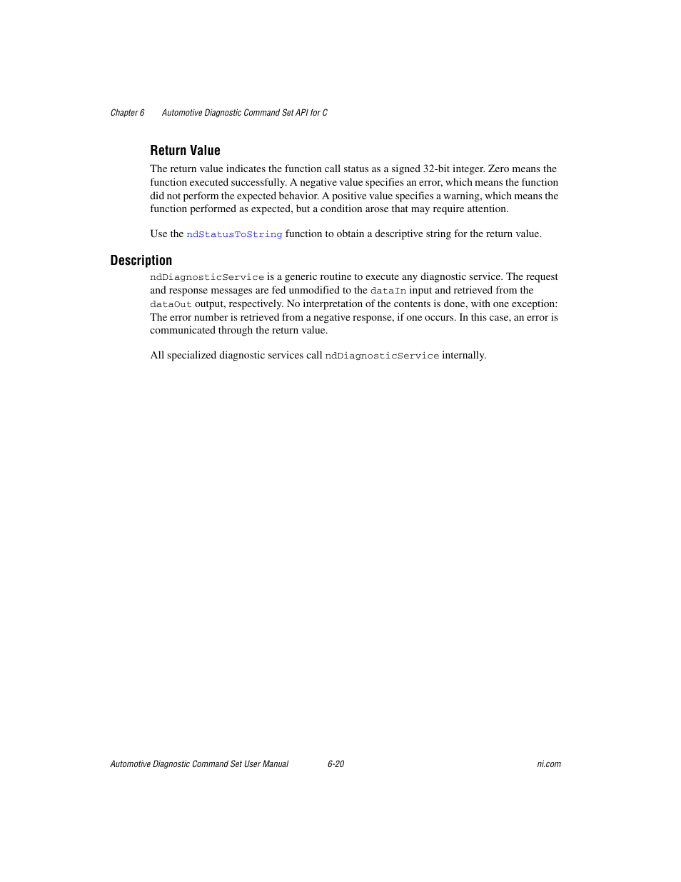 Return value, Description | National Instruments CAN 372139B-01 User Manual | Page 184 / 301