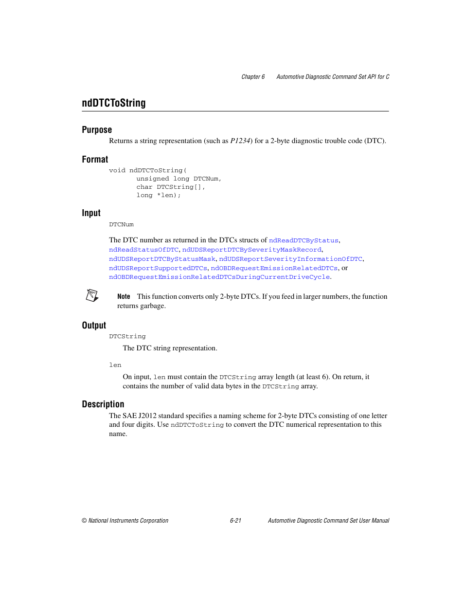 Nddtctostring, Nddtctostring -21 | National Instruments CAN 372139B-01 User Manual | Page 185 / 301