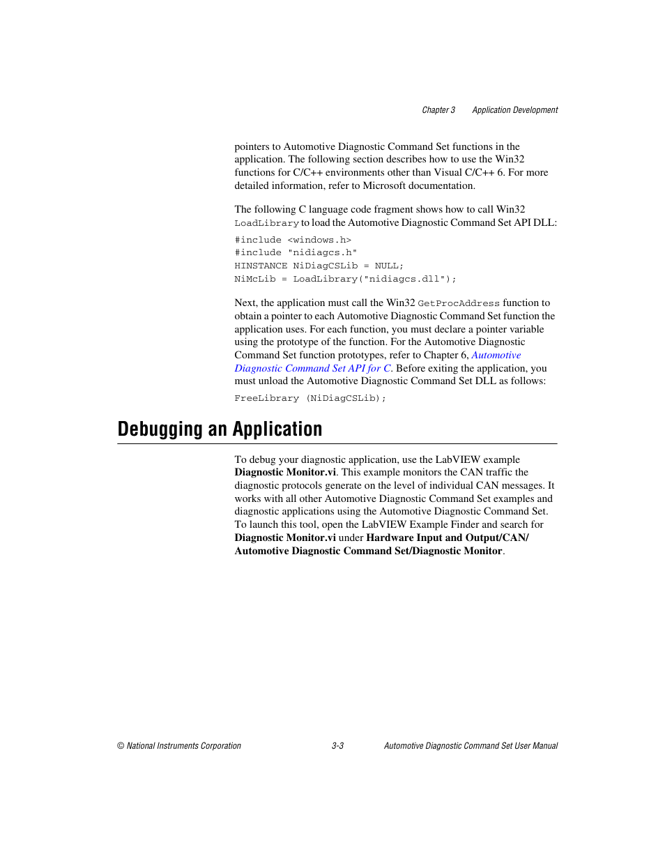 Debugging an application, Debugging an application -3 | National Instruments CAN 372139B-01 User Manual | Page 22 / 301