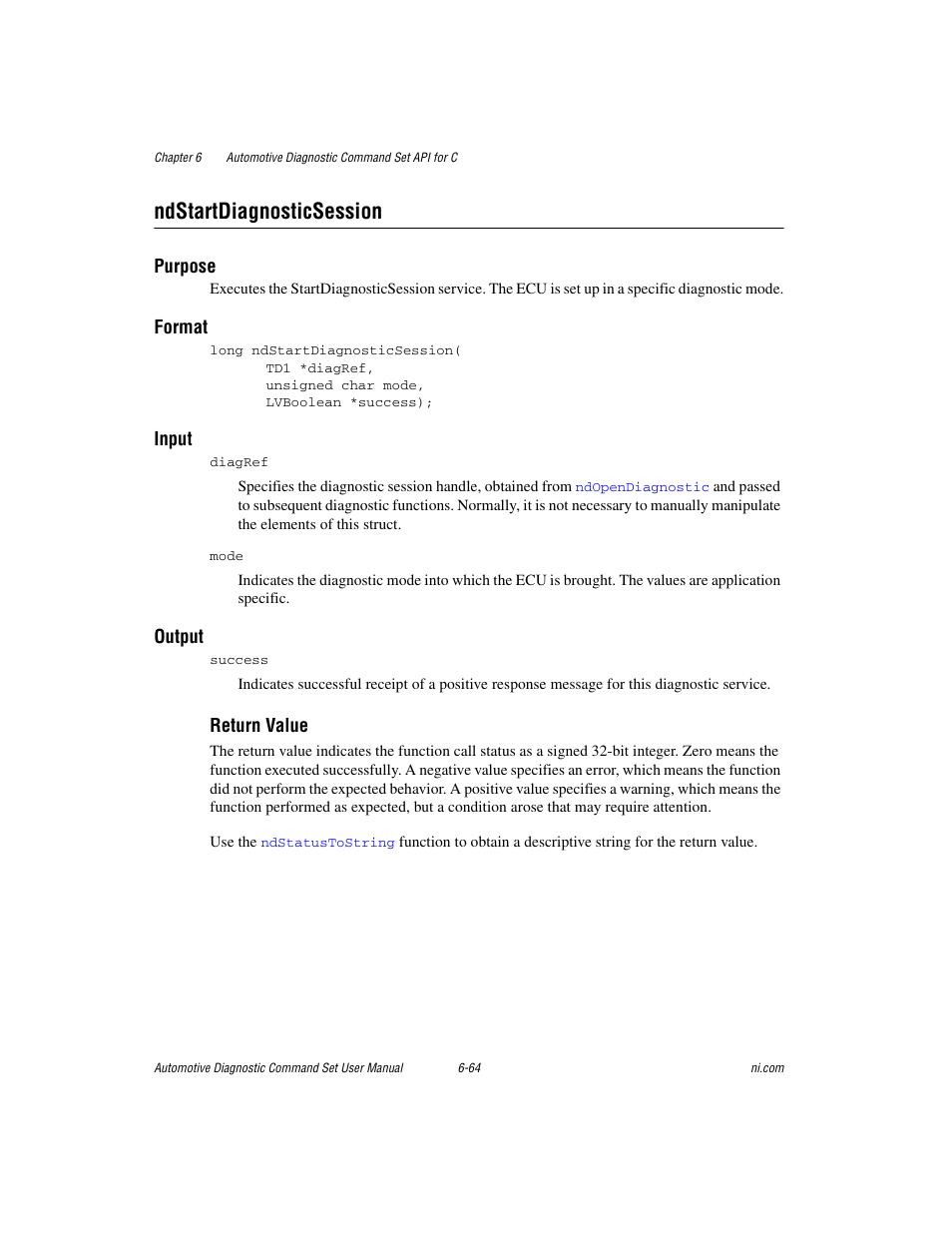 Ndstartdiagnosticsession, Ndstartdiagnosticsession -64 | National Instruments CAN 372139B-01 User Manual | Page 228 / 301