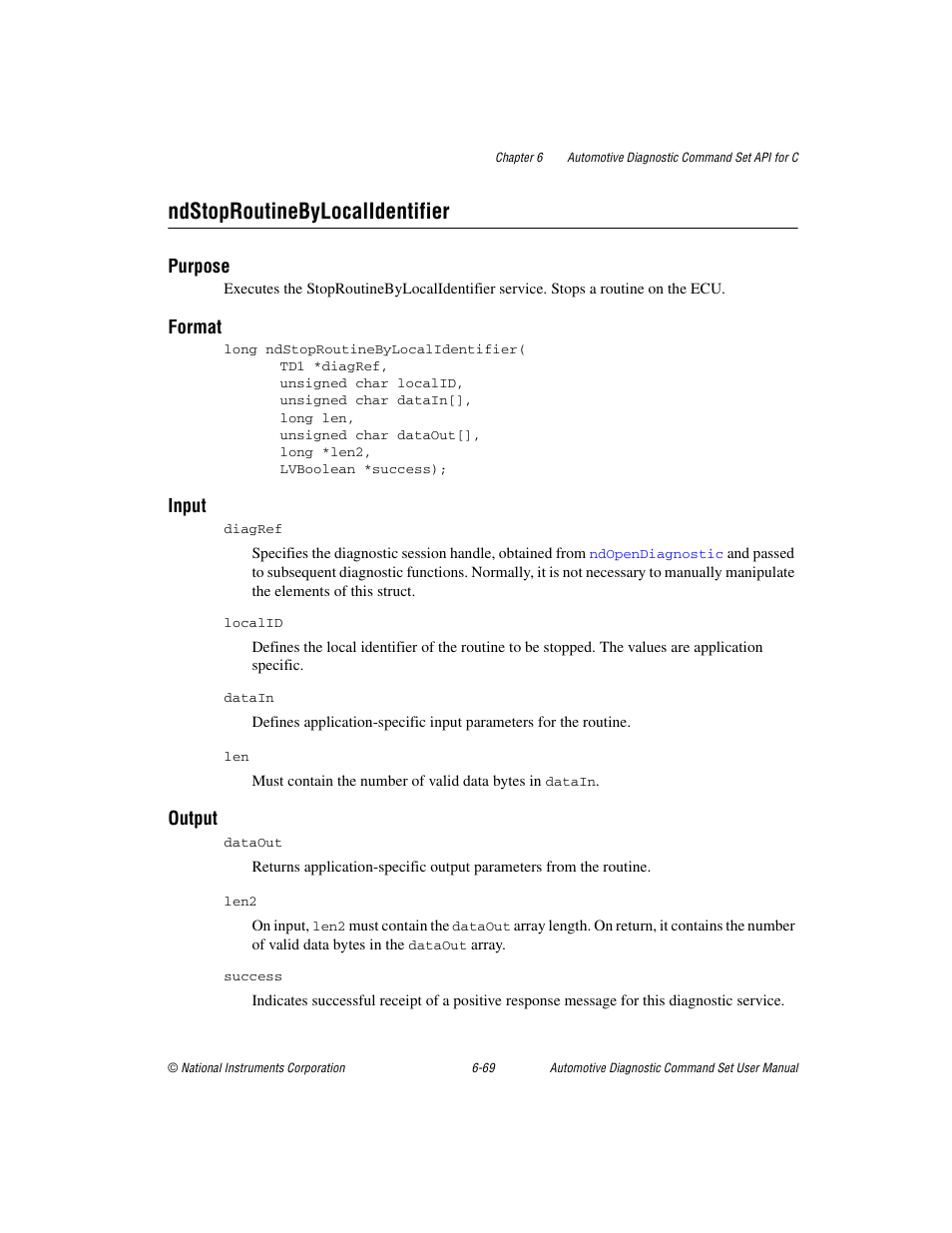Ndstoproutinebylocalidentifier, Ndstoproutinebylocalidentifier -69 | National Instruments CAN 372139B-01 User Manual | Page 233 / 301