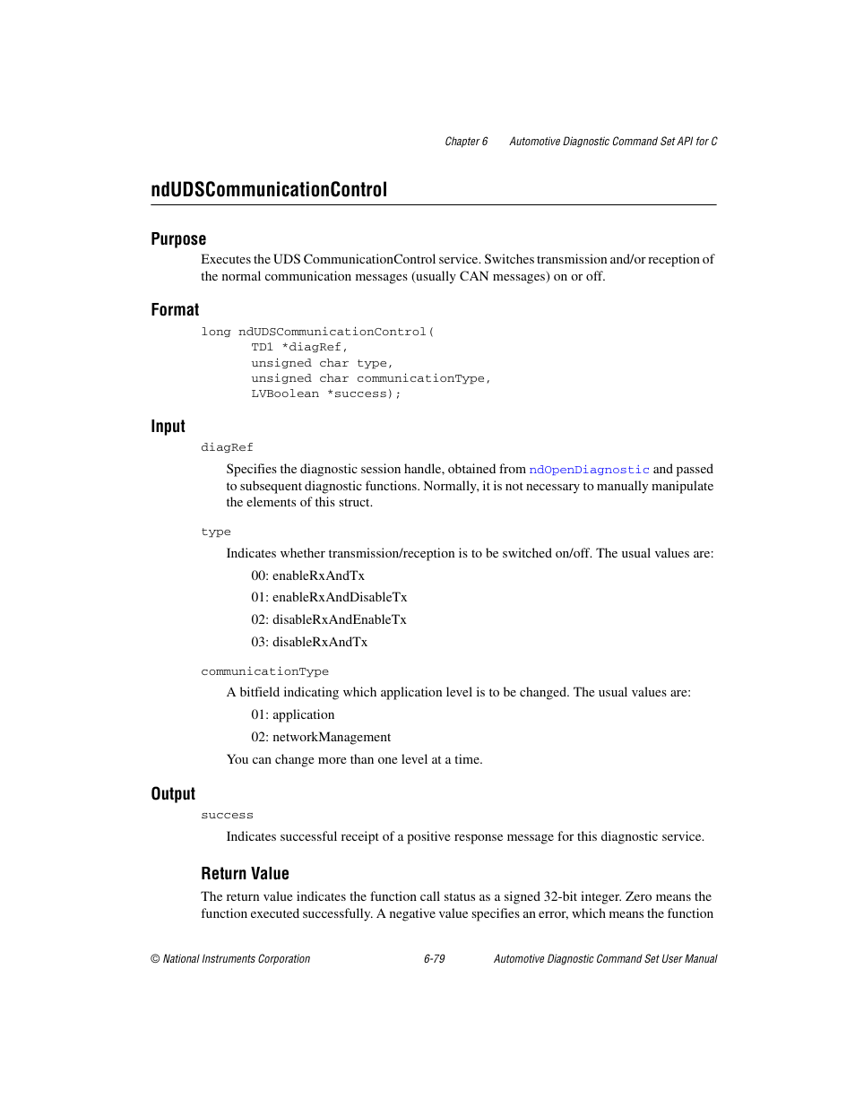 Ndudscommunicationcontrol, Ndudscommunicationcontrol -79 | National Instruments CAN 372139B-01 User Manual | Page 243 / 301