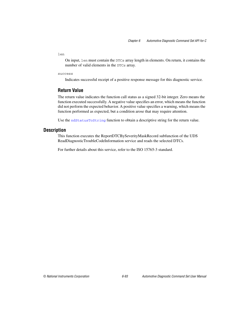 Return value, Description | National Instruments CAN 372139B-01 User Manual | Page 257 / 301