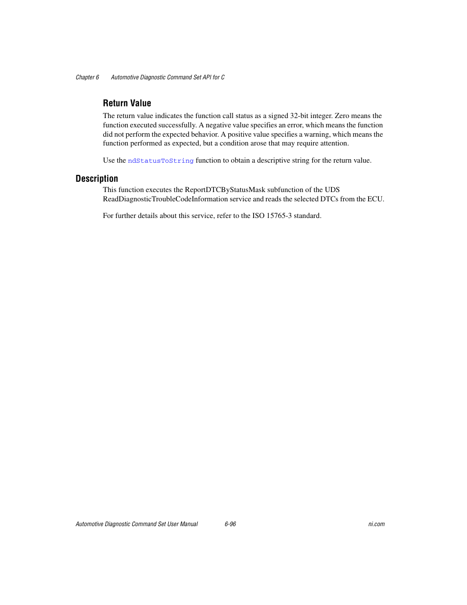 Return value, Description | National Instruments CAN 372139B-01 User Manual | Page 260 / 301