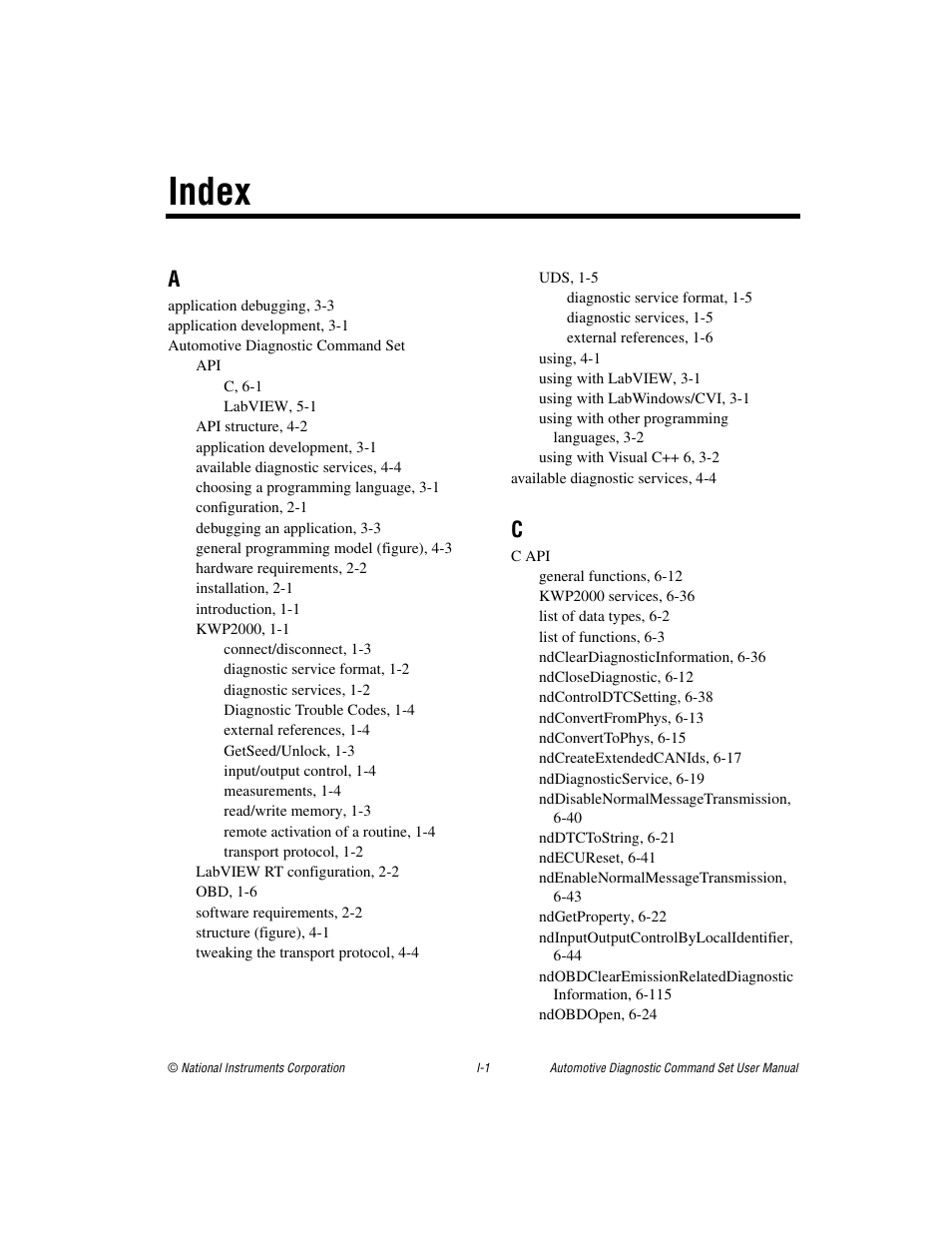 Index | National Instruments CAN 372139B-01 User Manual | Page 295 / 301