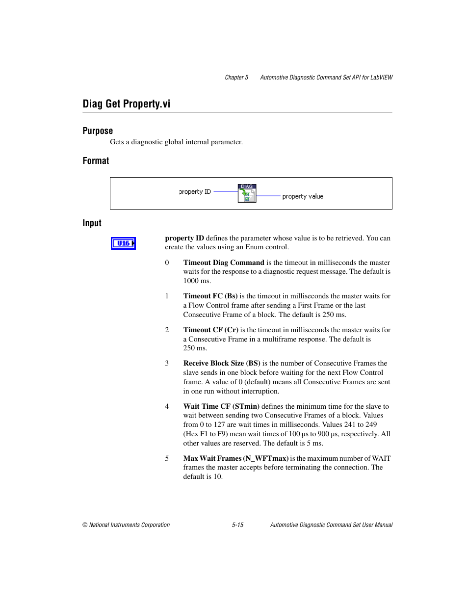Diag get property.vi, Diag get property.vi -15 | National Instruments CAN 372139B-01 User Manual | Page 41 / 301