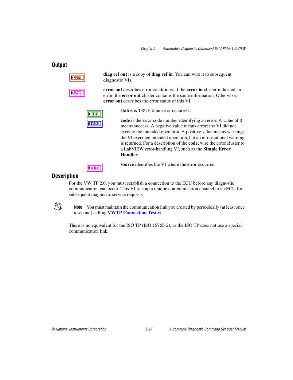 Output, Description | National Instruments CAN 372139B-01 User Manual | Page 53 / 301