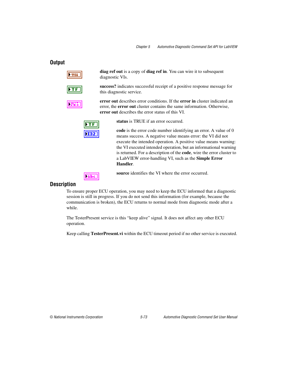 Output, Description | National Instruments CAN 372139B-01 User Manual | Page 99 / 301