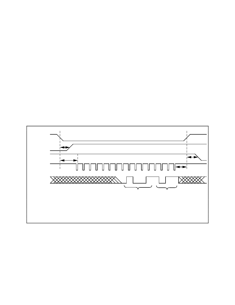Timing requirements and communication protocol, Communication signals, Figure 2-5. slot-select timing diagram | Figure 2-5, Slot-select timing diagram, See the, Section later in this chapter, and | National Instruments SCXI-1163 User Manual | Page 34 / 103