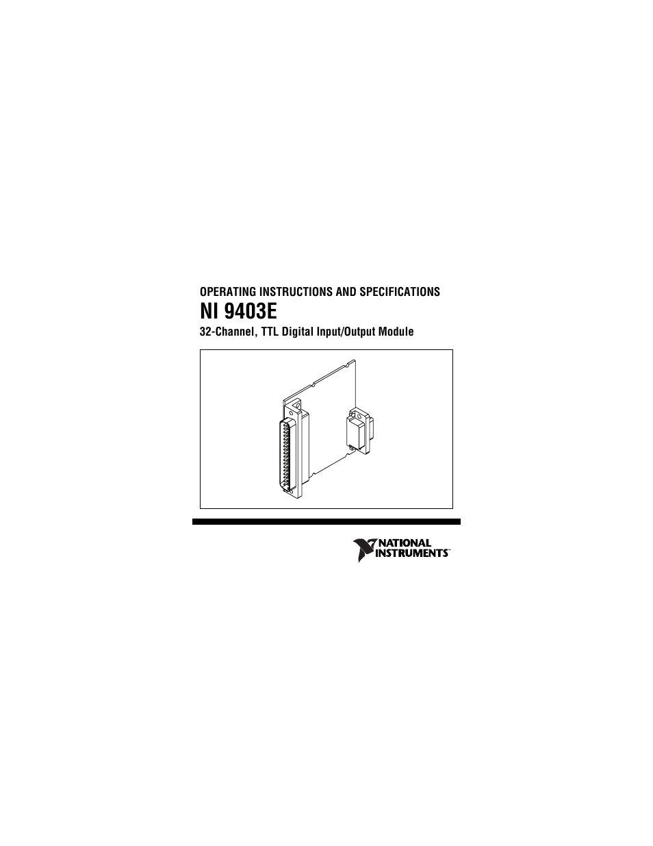 National Instruments NI 9403E User Manual | 19 pages
