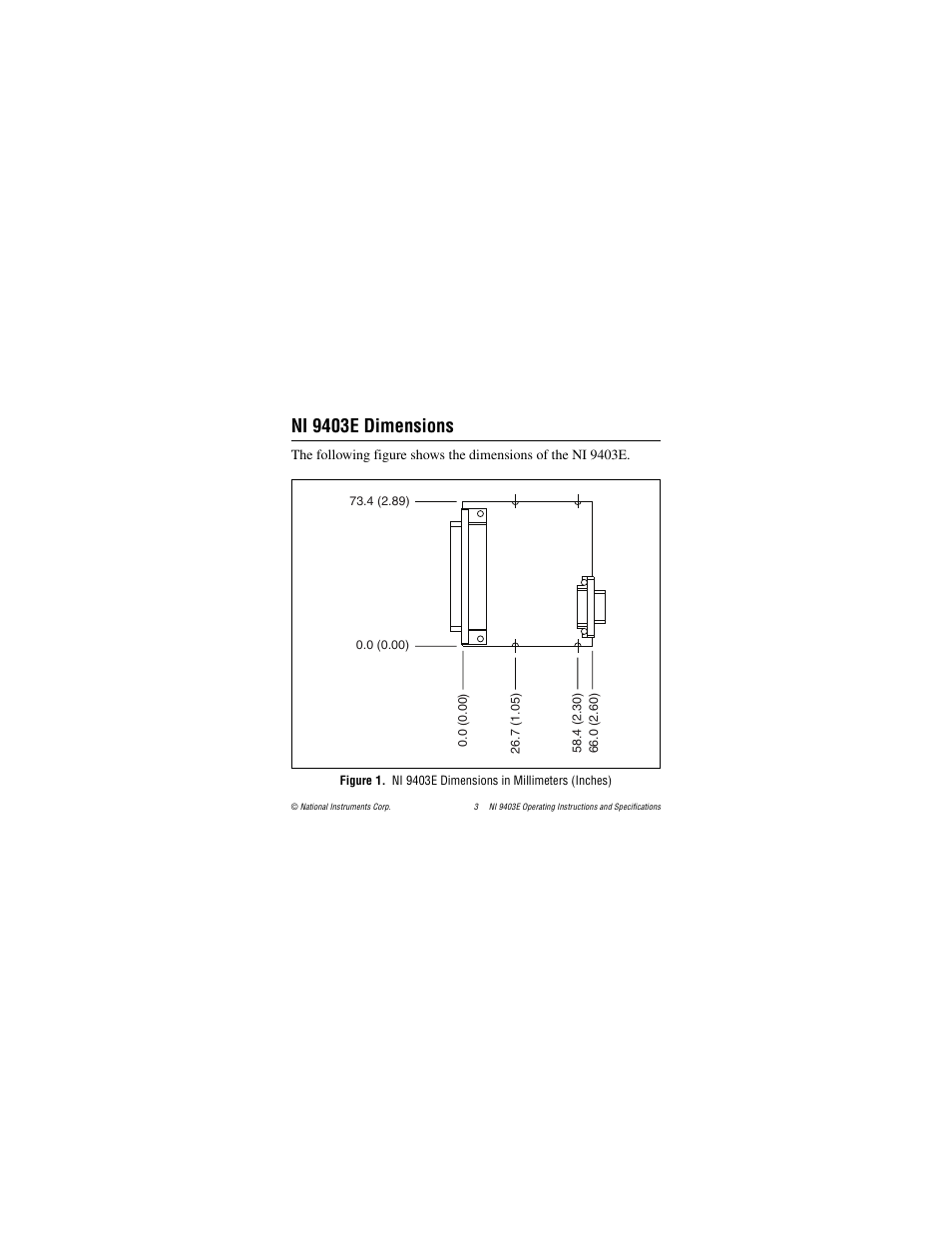 Ni 9403e dimensions | National Instruments NI 9403E User Manual | Page 3 / 19
