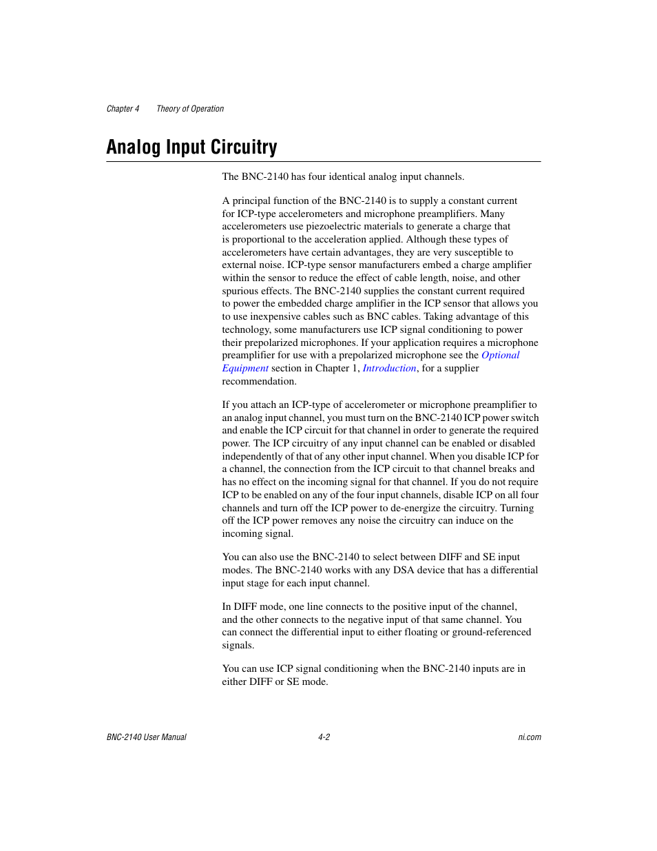 Analog input circuitry, Analog input circuitry -2 | National Instruments BNC -2140 User Manual | Page 19 / 32