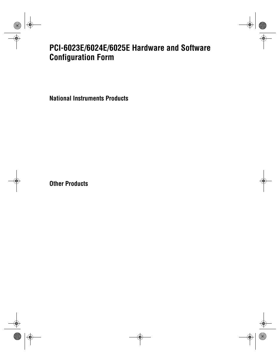 National instruments products, Other products | National Instruments PCI-6023E User Manual | Page 106 / 132