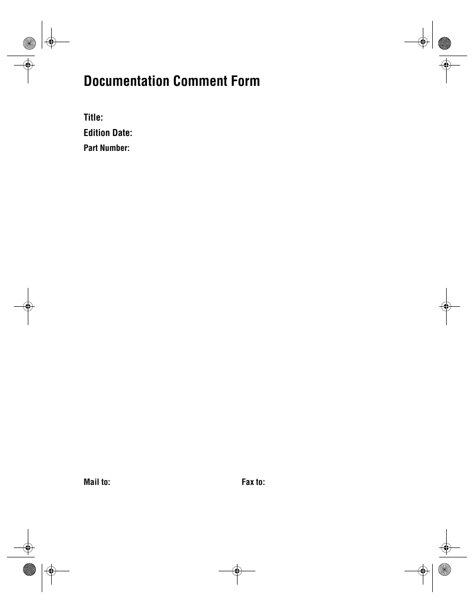 Documentation comment form | National Instruments PCI-6023E User Manual | Page 107 / 132