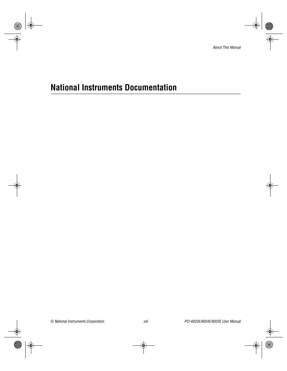 National instruments documentation | National Instruments PCI-6023E User Manual | Page 11 / 132