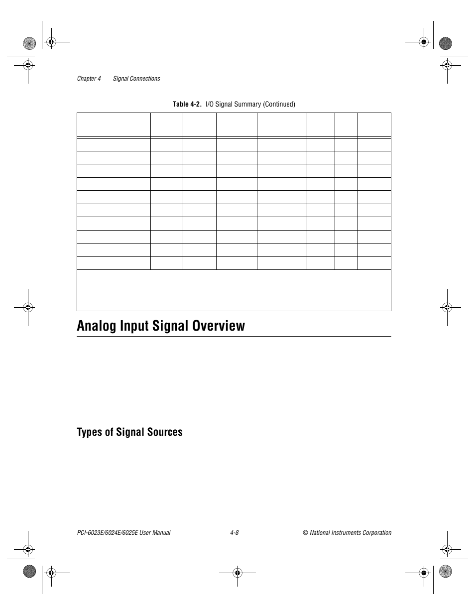 Analog input signal overview, Types of signal sources, Analog input signal overview -8 | Types of signal sources -8 | National Instruments PCI-6023E User Manual | Page 37 / 132