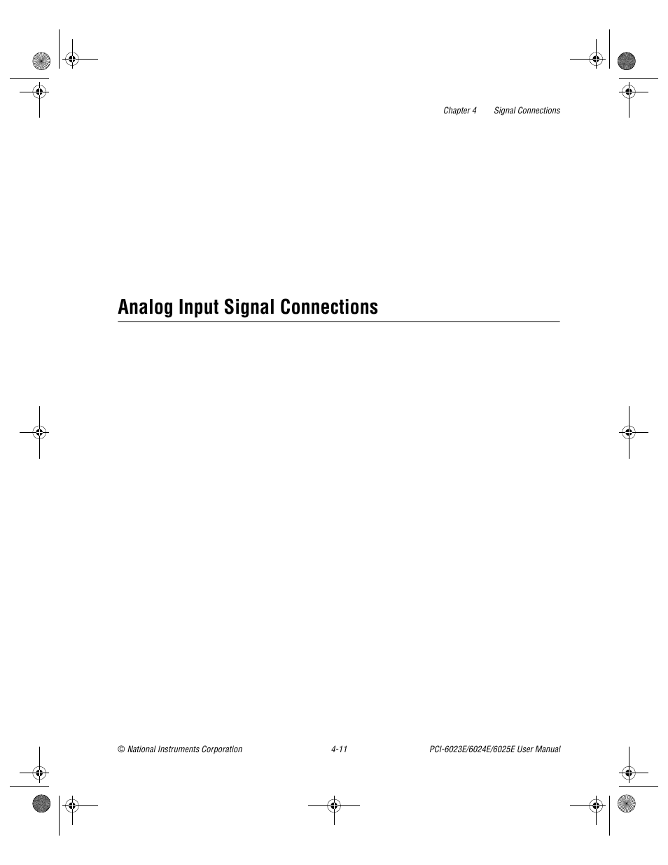 Analog input signal connections, Analog input signal connections -11 | National Instruments PCI-6023E User Manual | Page 40 / 132