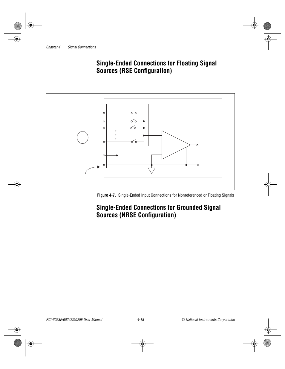 Rse configuration) -18, Nrse configuration) -18, Figure 4-7 | National Instruments PCI-6023E User Manual | Page 47 / 132