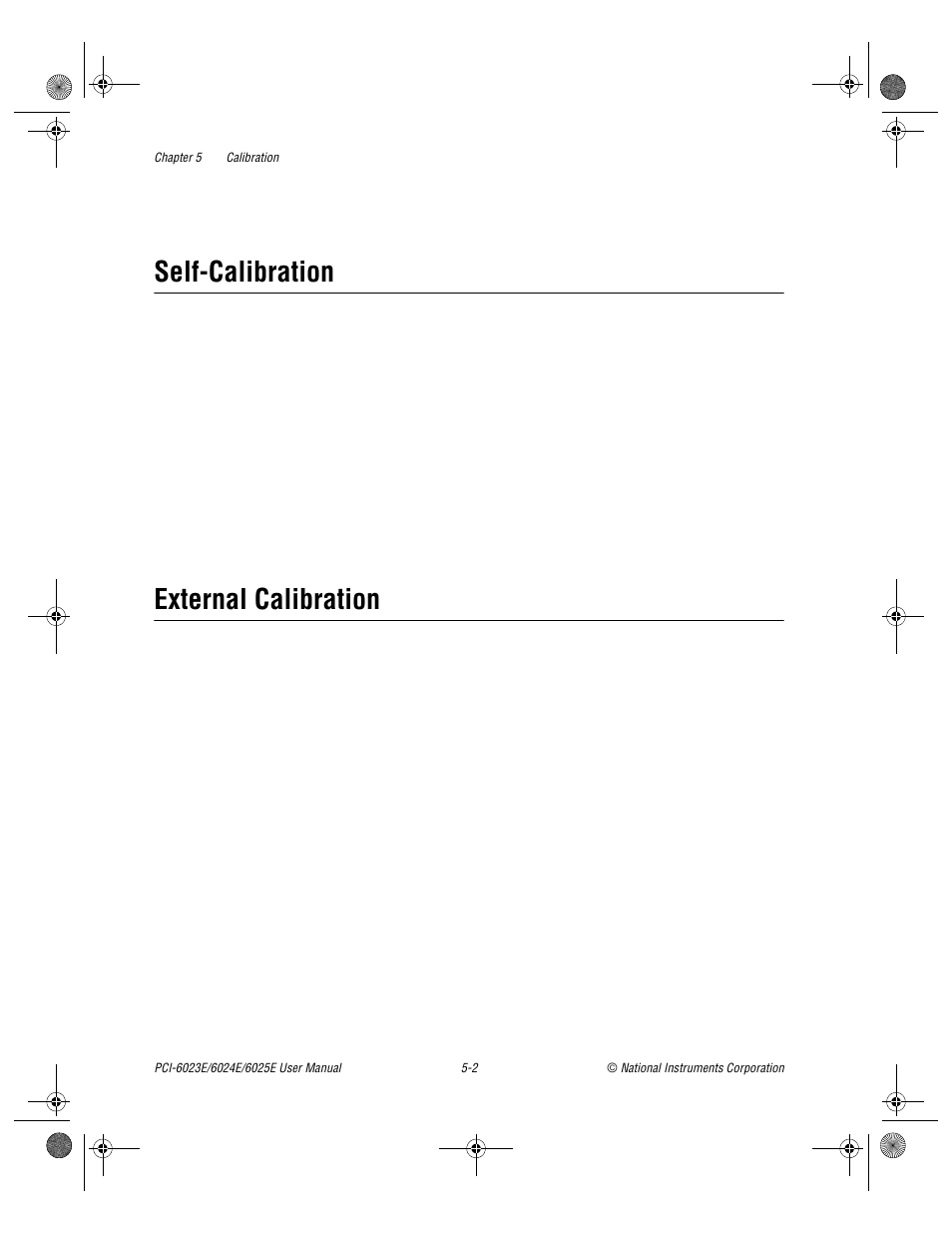 Selfcalibration, External calibration, Self-calibration -2 external calibration -2 | Self-calibration | National Instruments PCI-6023E User Manual | Page 81 / 132