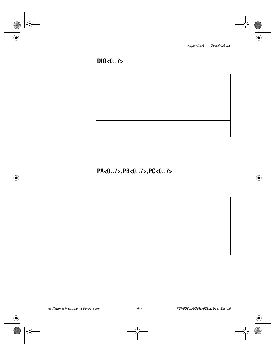 Dio<0, Pa<0 >,pb<0 >,pc<0 | National Instruments PCI-6023E User Manual | Page 89 / 132