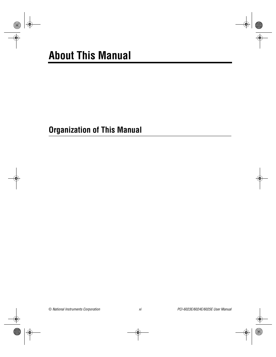 About this manual, Organization of this manual | National Instruments PCI-6023E User Manual | Page 9 / 132