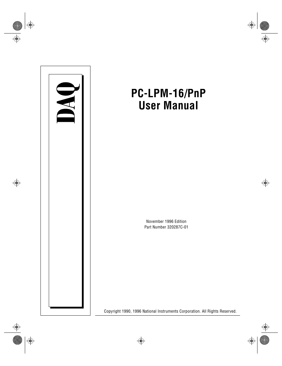 National Instruments PC-LPM-16/PnP User Manual | 125 pages