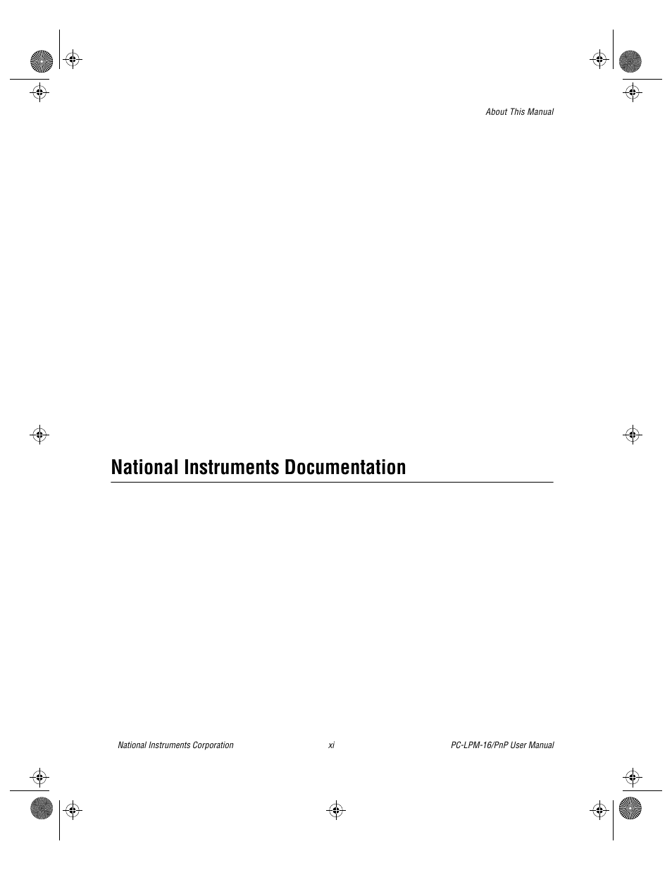 National instruments documentation | National Instruments PC-LPM-16/PnP User Manual | Page 10 / 125