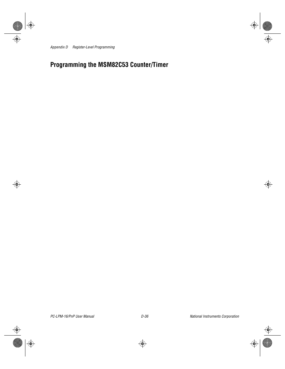 Programming the msm82c53 counter/timer | National Instruments PC-LPM-16/PnP User Manual | Page 108 / 125