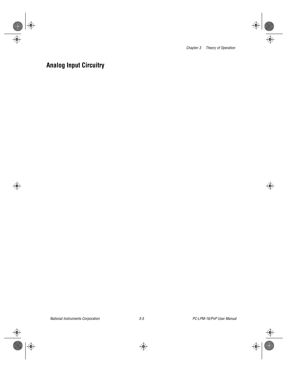 Analog input circuitry, Analog input circuitry -5 | National Instruments PC-LPM-16/PnP User Manual | Page 25 / 125