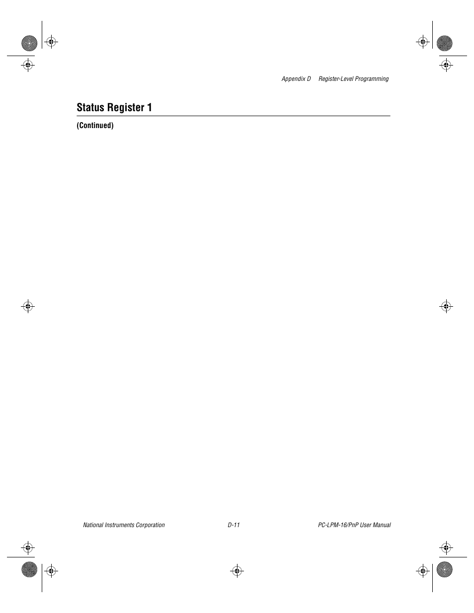 Status register 1 | National Instruments PC-LPM-16/PnP User Manual | Page 83 / 125