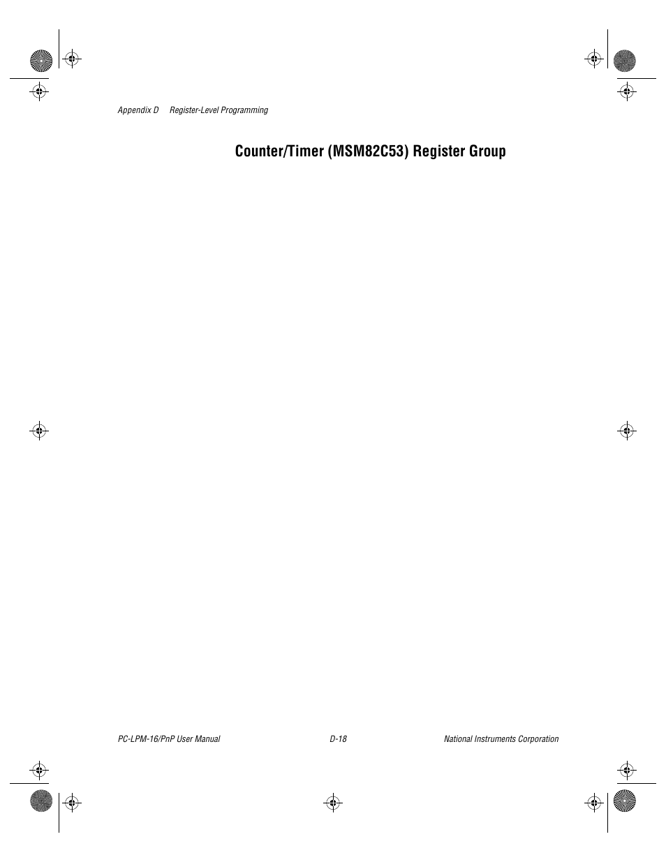 Counter/timer (msm82c53) register group | National Instruments PC-LPM-16/PnP User Manual | Page 90 / 125