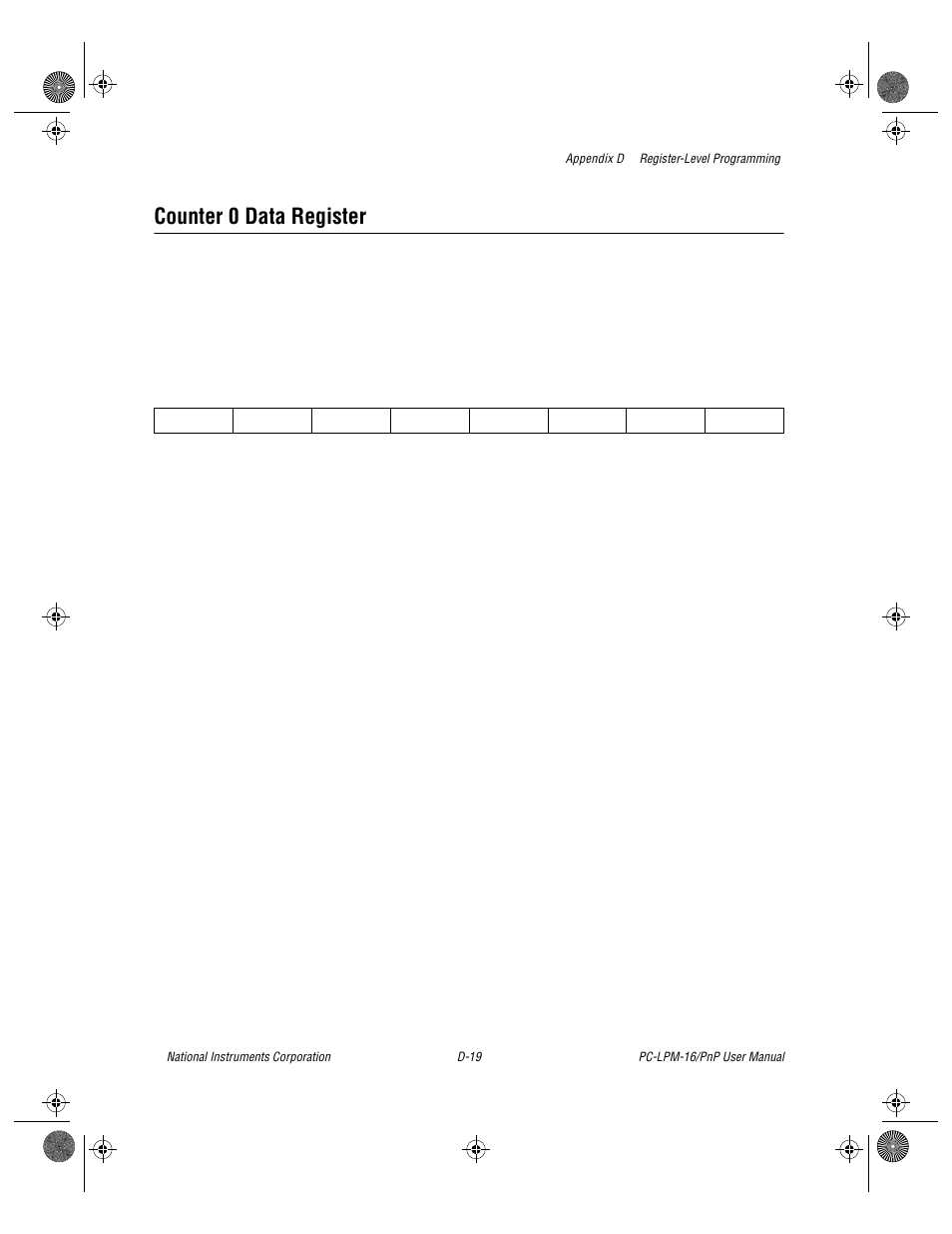 Counter 0 data register | National Instruments PC-LPM-16/PnP User Manual | Page 91 / 125