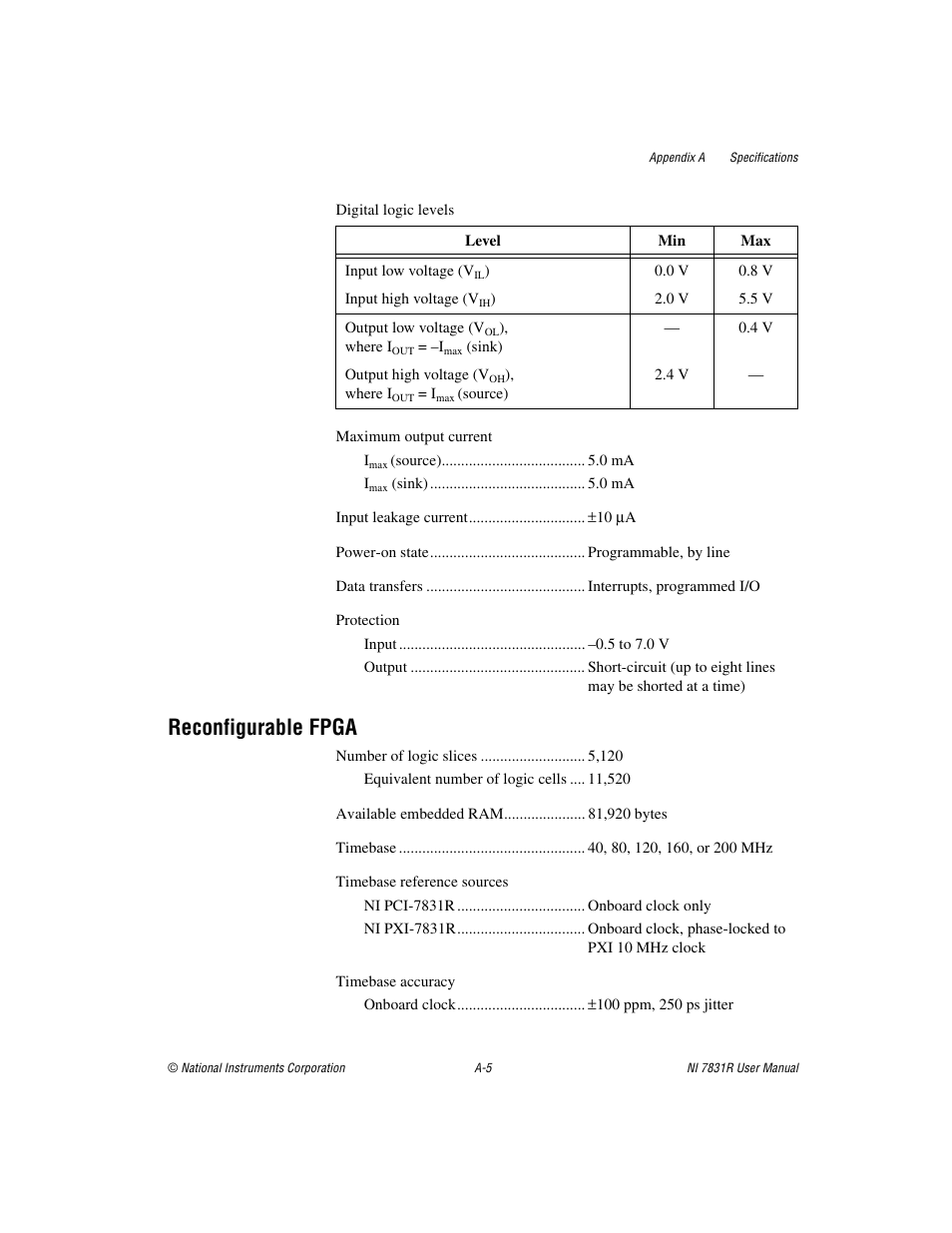 Reconfigurable fpga | National Instruments NI 7831R User Manual | Page 49 / 71