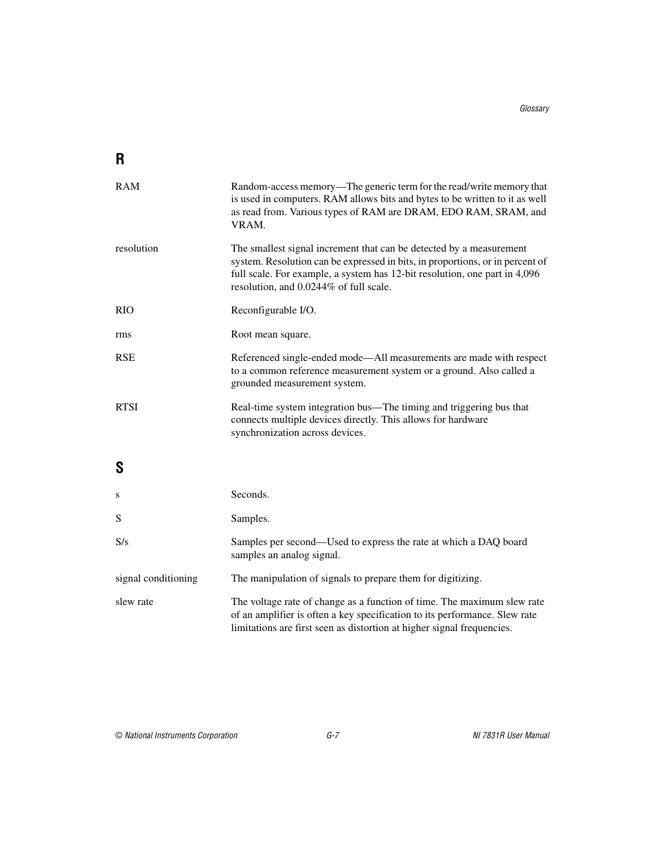 National Instruments NI 7831R User Manual | Page 70 / 71